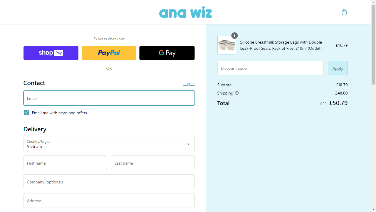 How to apply Ana Wiz coupon code